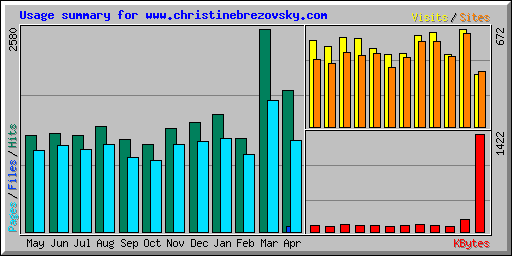 Usage summary for www.christinebrezovsky.com